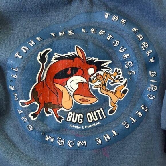 Disneys The Lion King Timon & Pumbaa Toddler Long Sleeve Shirt Sz 24M Blue - Picture 2 of 5